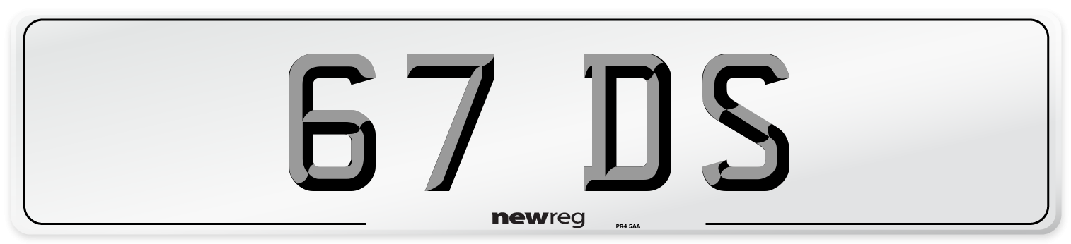 67 DS Number Plate from New Reg